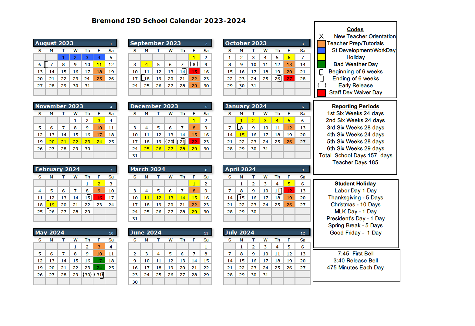 bremond-independent-school-district-calendar-2024-publicholidays